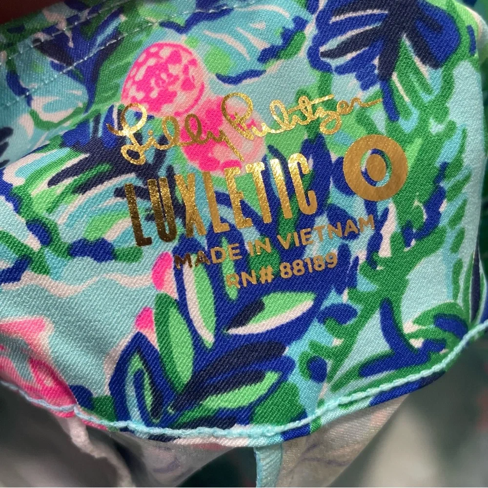 Lilly Pulitzer Luxletic Reid Short UPF‎ 50+ Blue Horizon Par Fection Golf 0